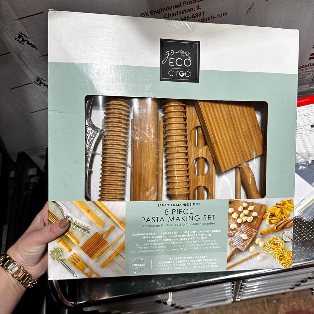 Wooden pasta making kit new